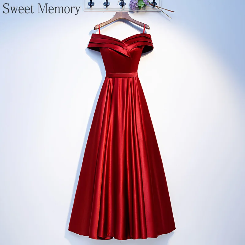 D4155 Customized Satin Evening Bespoke Occasion Dresses Sweet Memory Floor-Length Prom Dress Corset Back Cocktail Party Gown