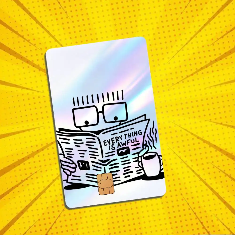 Retro Punk Style Milo Aukerman Descendents High Quality Anime Laser PVC Sticker Film Skin Cover For Metro Debit Credit Card