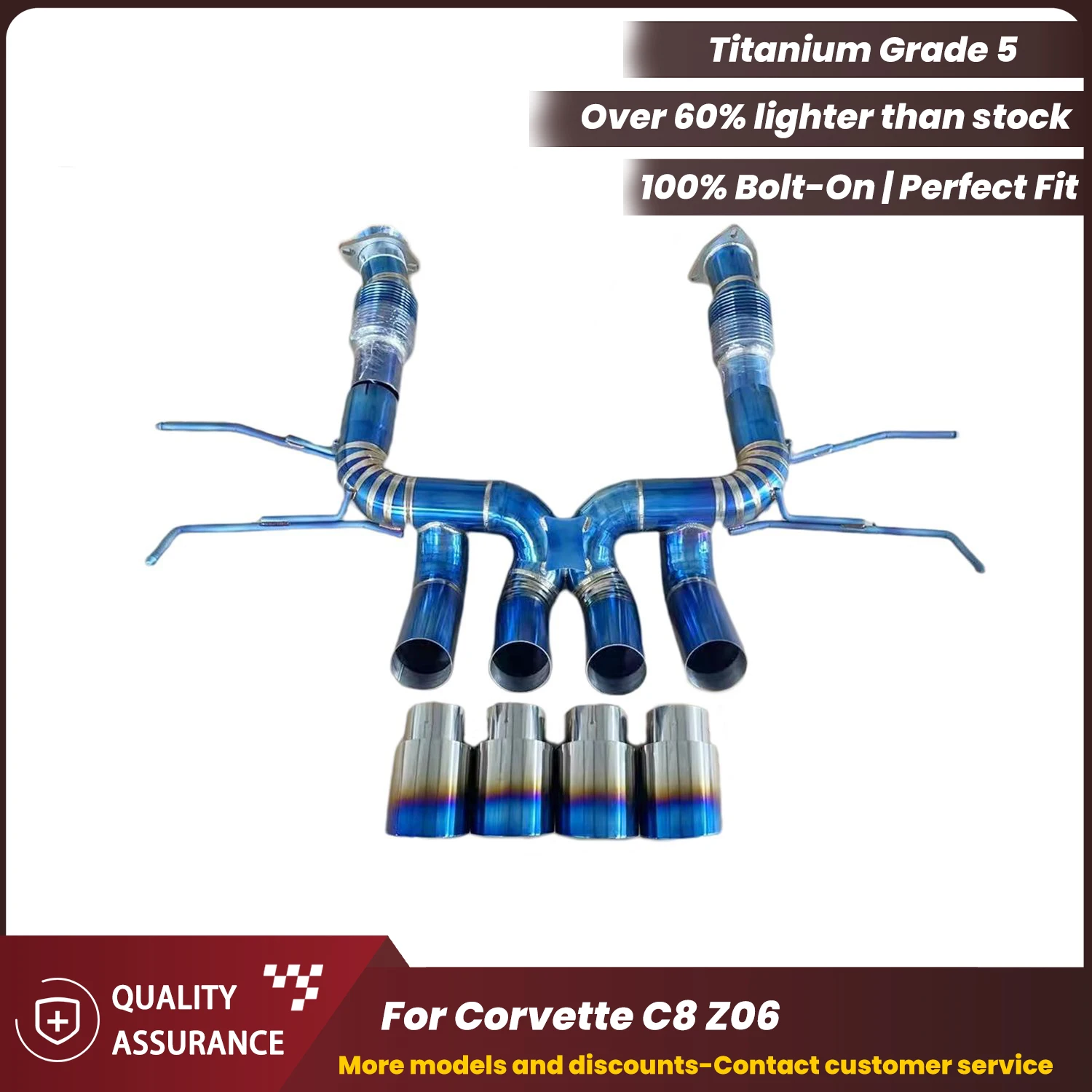 

Titanium Catback Exhaust ECCF for Corvette C8 Z06 No Drone Plug & Play OEM Warranty Friendly