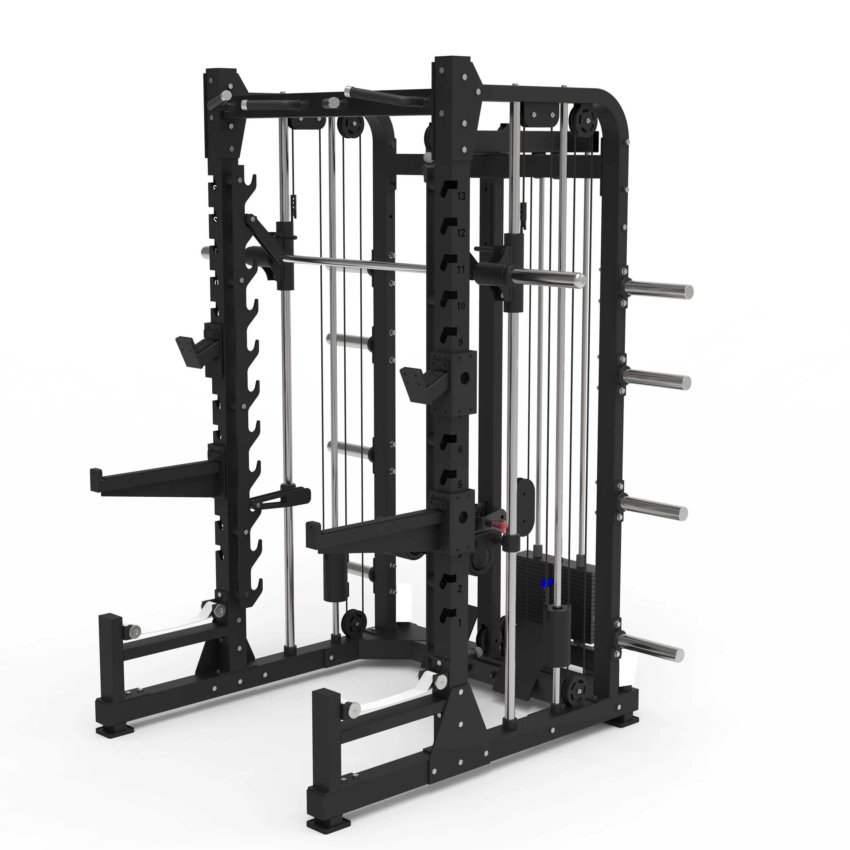

Gym Equipment Smith Machine with Lat Pull Down and Low Row Multi Smith Machine