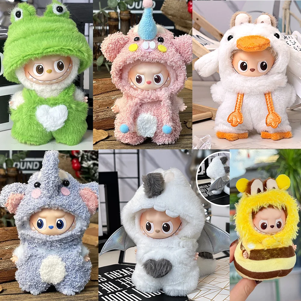 

Cute Animal Themed Clothing For Mini Labubu V4 The Monsters Pin Doll Clothes Accessories Ropa Labubu