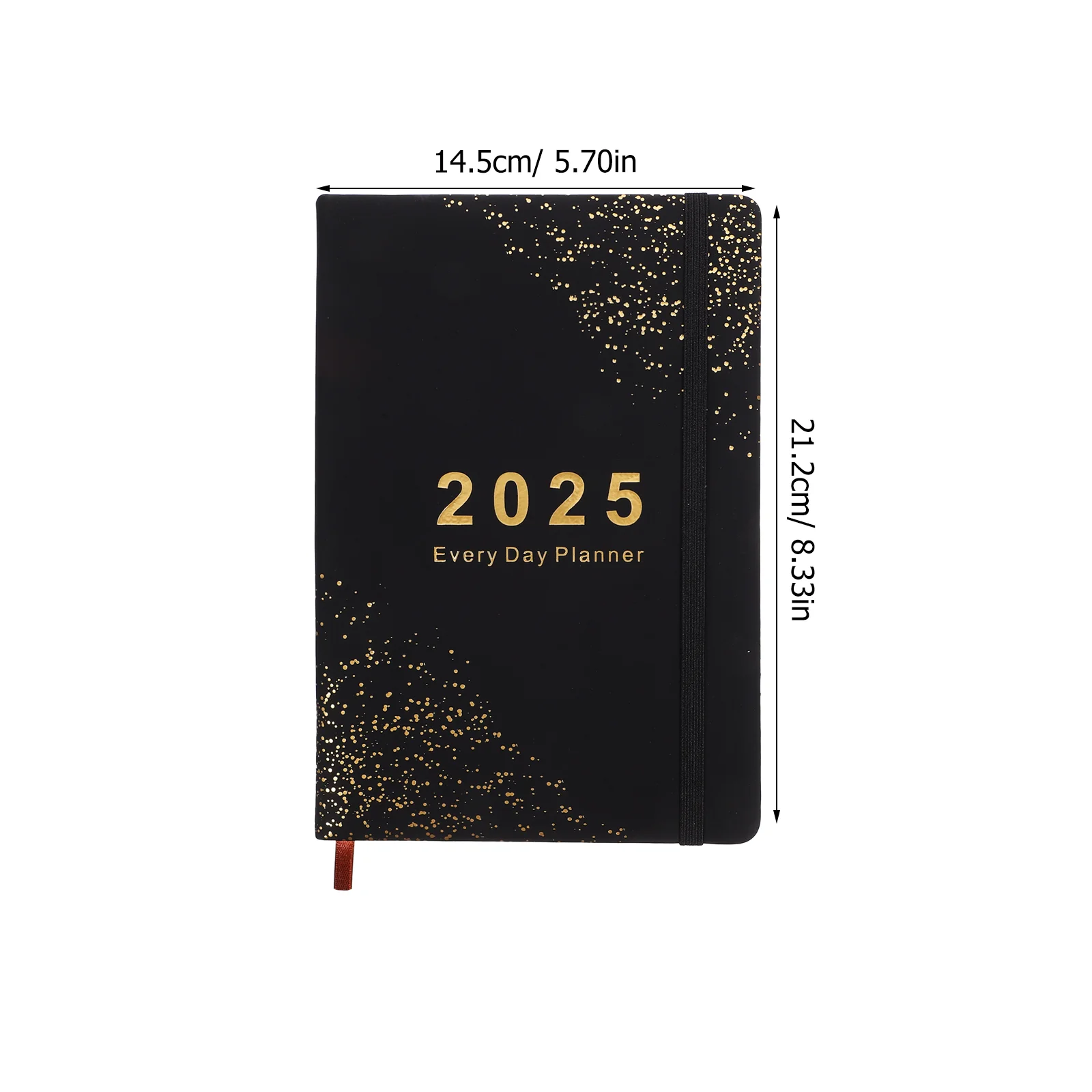 A5 Notebook Notepads 2025 Schedule Wear-resistant Delicate Journal Diary Daily Planner Black Office Student