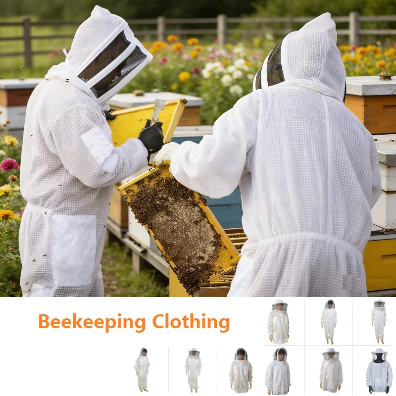 Beekeeping Clothing Bee Clothes Ventilated Beekeeper Clothing Beekeeping Suit with Veil Hat Beekeeping Jacket Beekeeper Costume