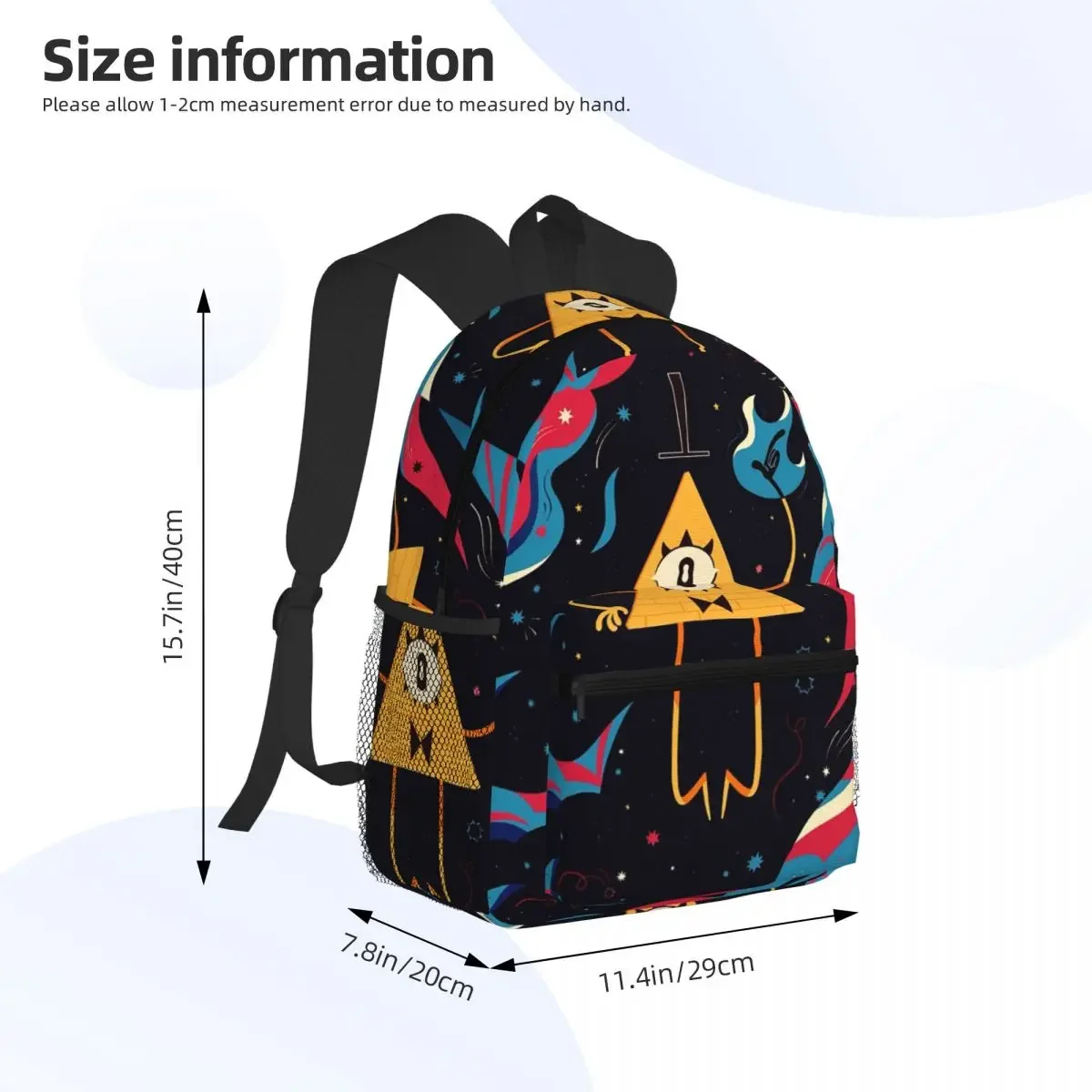 Custom Bag Cartoon Gravitys Falls Student Backpack School Bag Hiking Travel Daypack For Boys Girls Fashion Bookbag Shoulder Bags