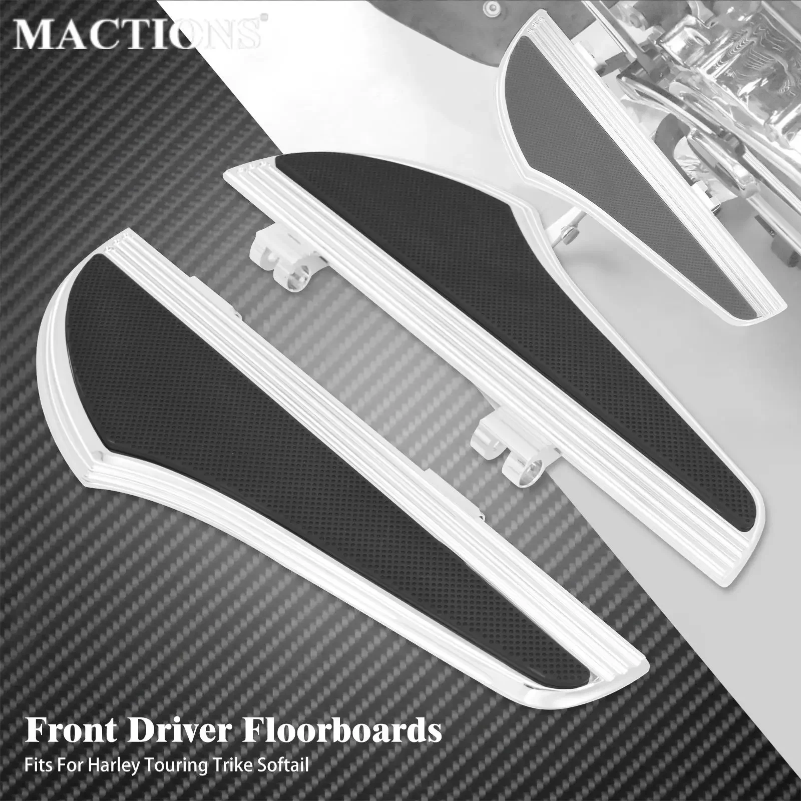 

Motorcycle Footrest Pdeal Front Footpegs For Harley Softail 1986-2017 Touring Road King FL Driver Floorboard Wide Foot Rider