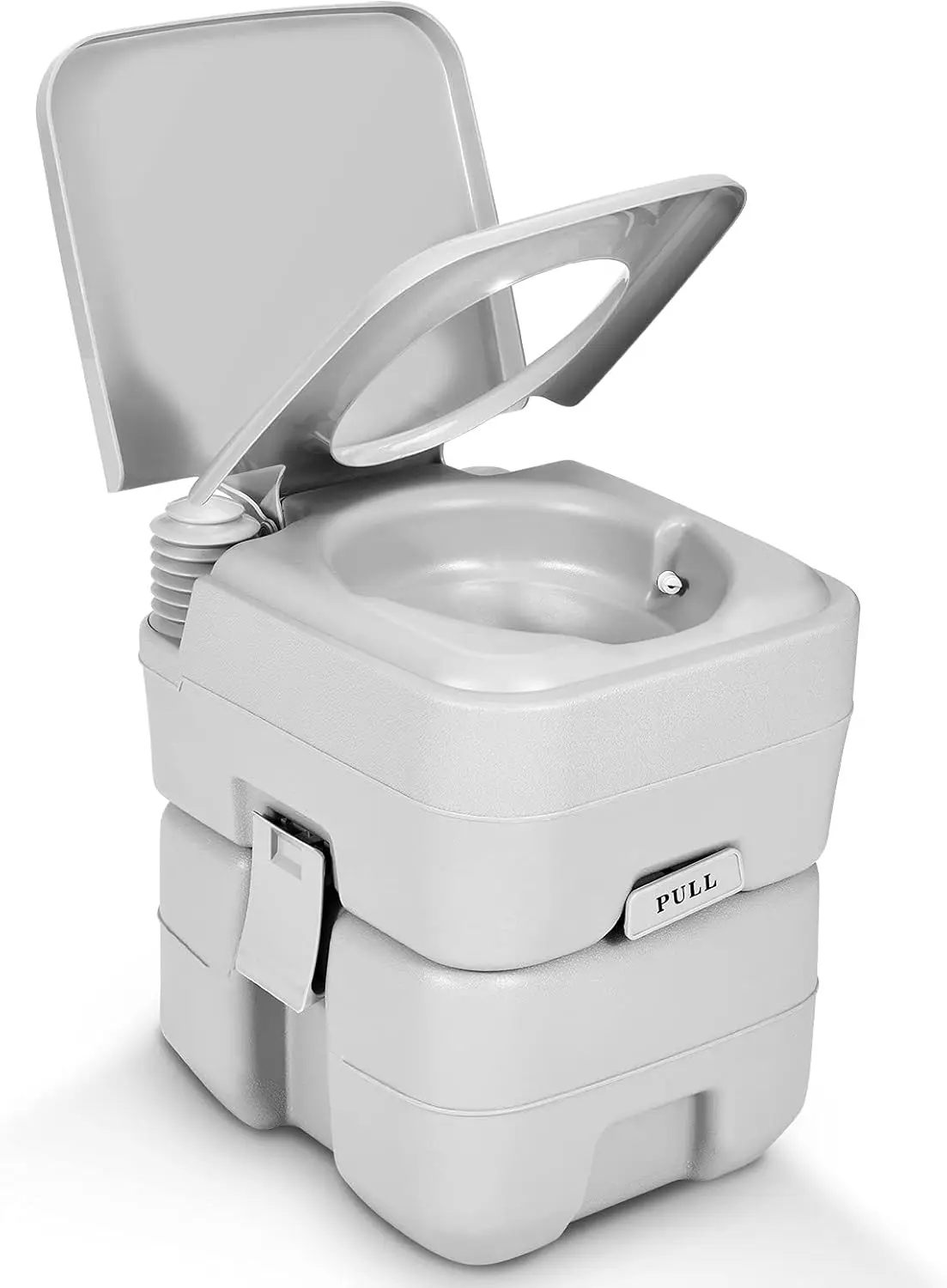 

Portable Toilet, Camping Toilet, Travel RV Toilet, 5.3 Gallon Detachable Waste Tank, Double Water Spouts for Camping