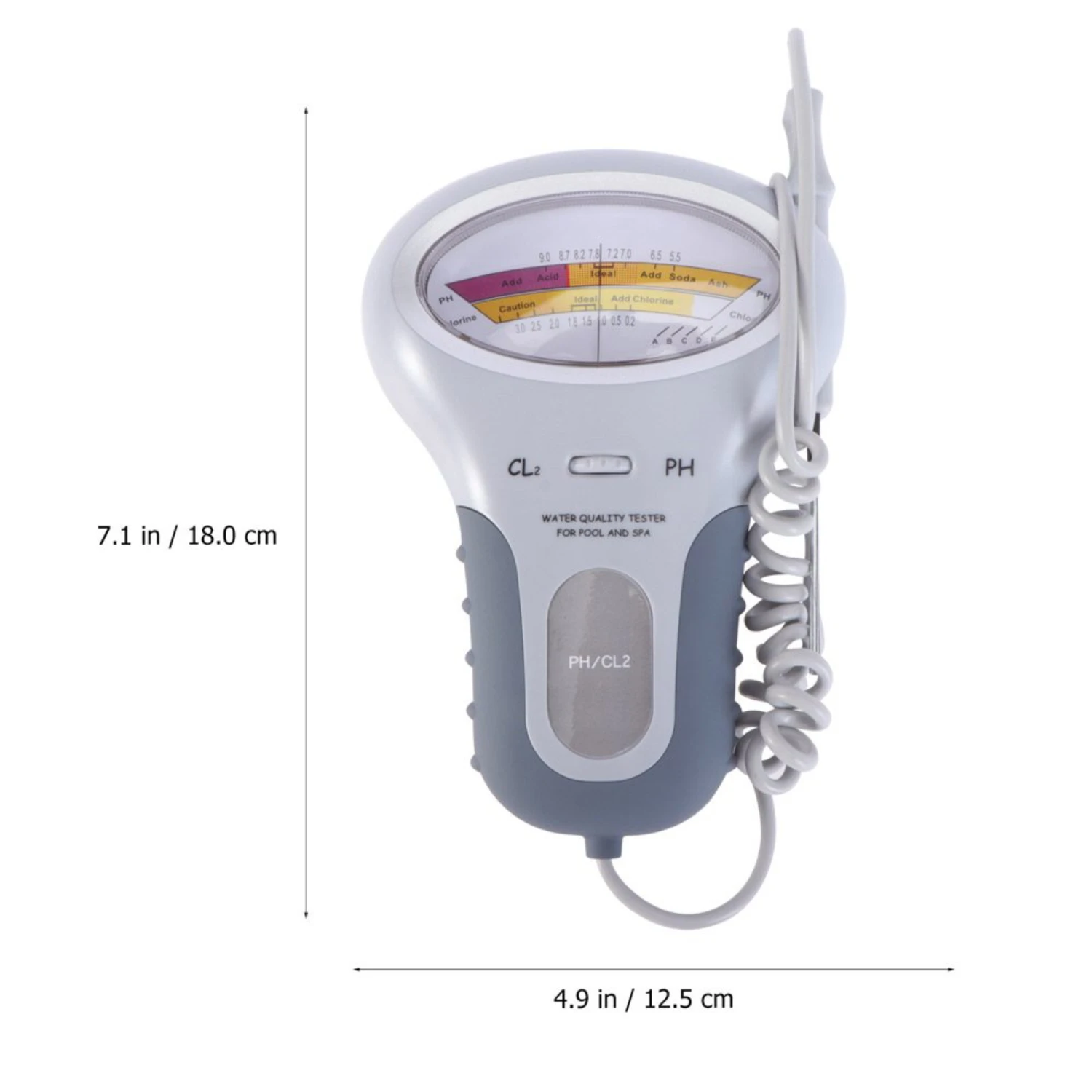 Probador portátil de calidad del agua de piscina | Medidor de PH y detector de cloro residual | Probador de cloro CL2 para piscina de aguas termales, spa, aguamarina