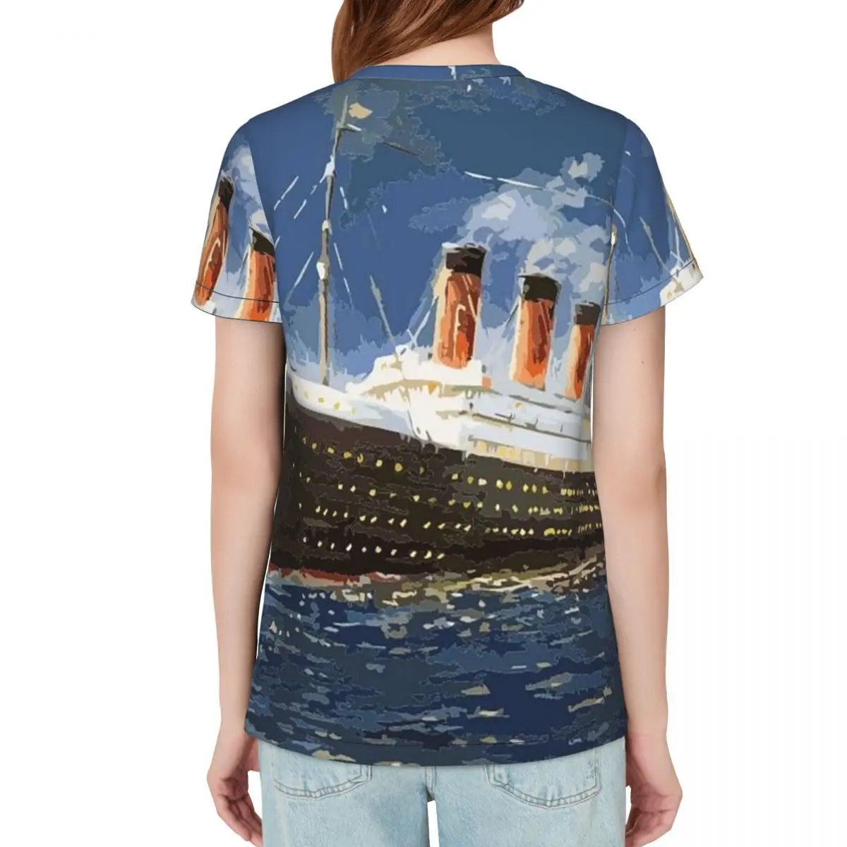 The Most Popular Ship Of All Times, Titanic. T-Shirt Women Short Sleeve T Shirts O-Neck Clothing Cotton Summer Tees Streetwear