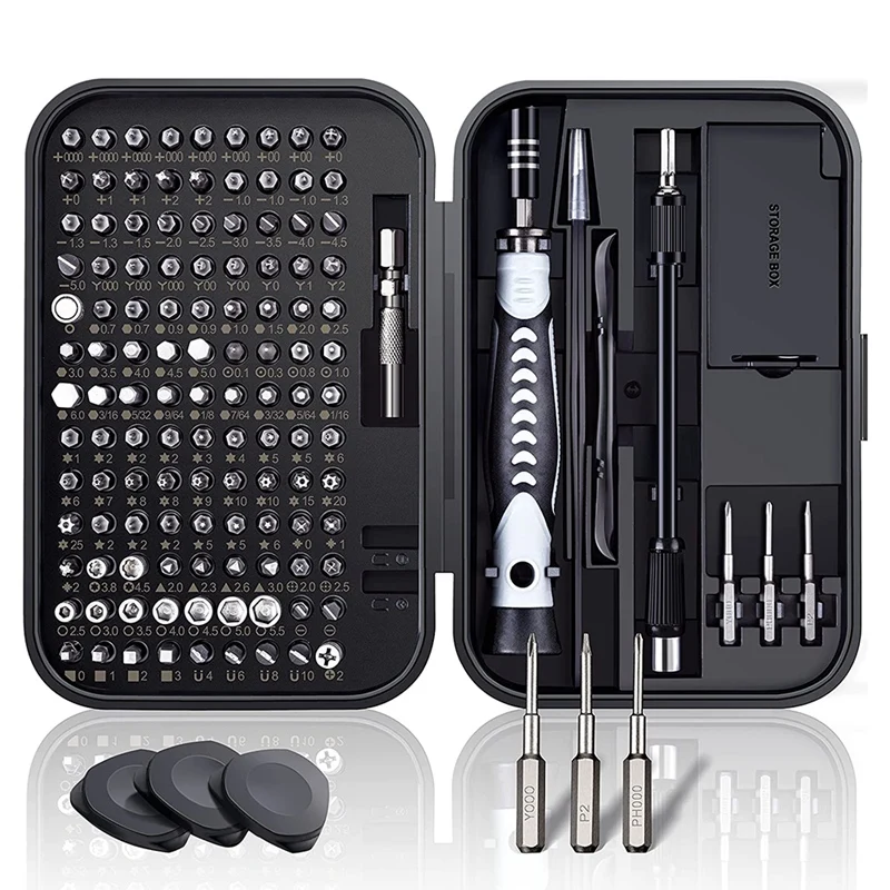 

HOT SALE 130 IN 1 Precision Screwdriver Set, Computer Repair Tool Kit With 120 Screwdriver Bits, Screwdriver Kit With Magnetizer