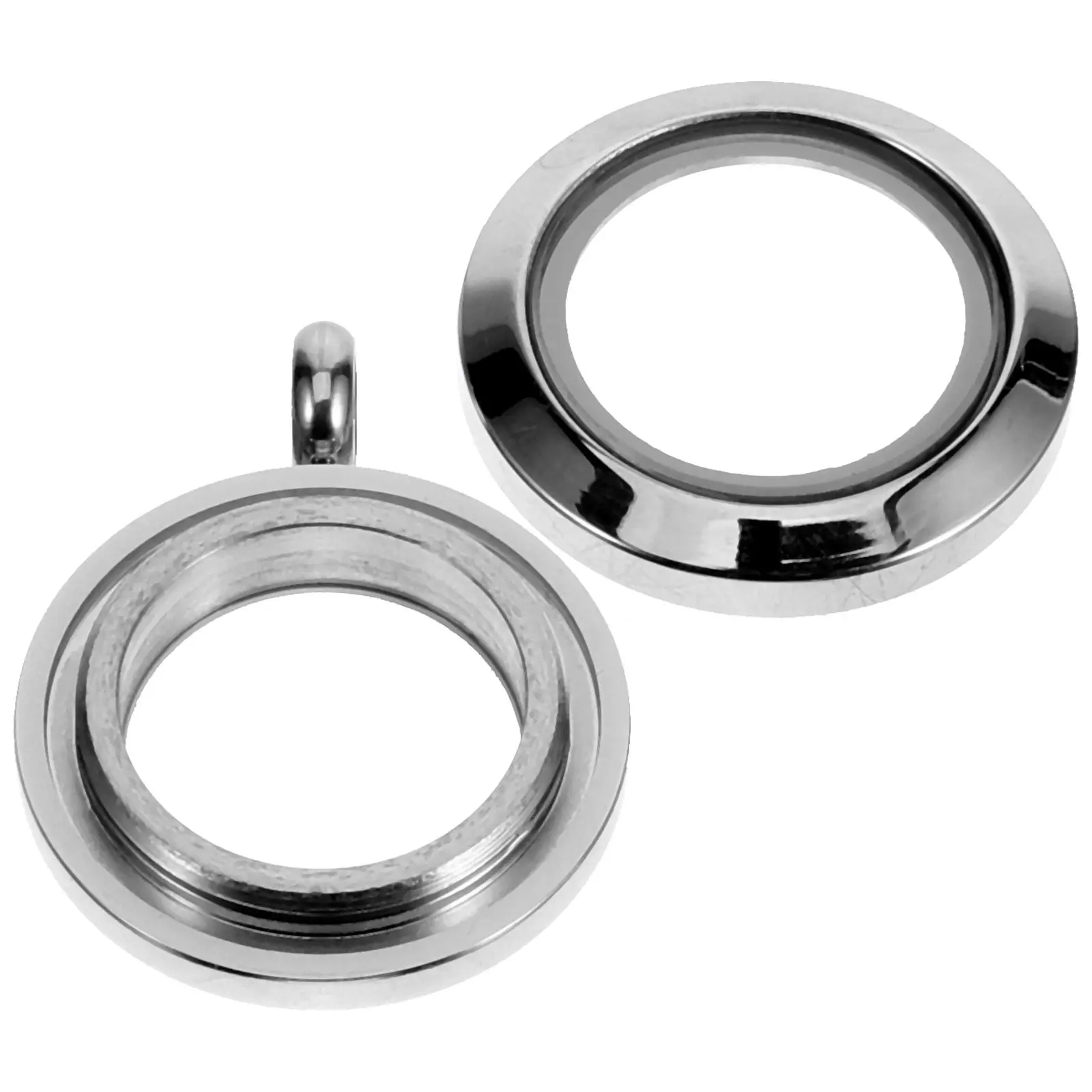 

Stainless Steel Picture Frame Pendant Tray Round Metal Photo Frame Pendant Tray for Necklace Jewelry Craft DIY