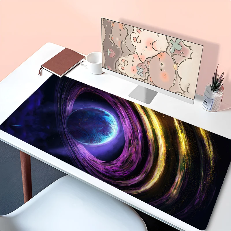 

Коврик для мыши, компьютерный коврик для мыши, нескользящий коврик для геймеров, коврик для клавиатуры, коврик для ноутбука, коврик для мыши с дизайном «Космическая галактика» и аниме, коврик для стола с HD-печатью, настольный коврик-ковер