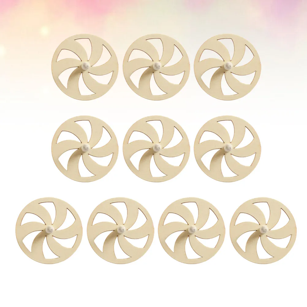 10Pcs Wooden Unfinished DIY Painting Spinning Tops for Kids Classic Cognitive Motor Skills Development Activity