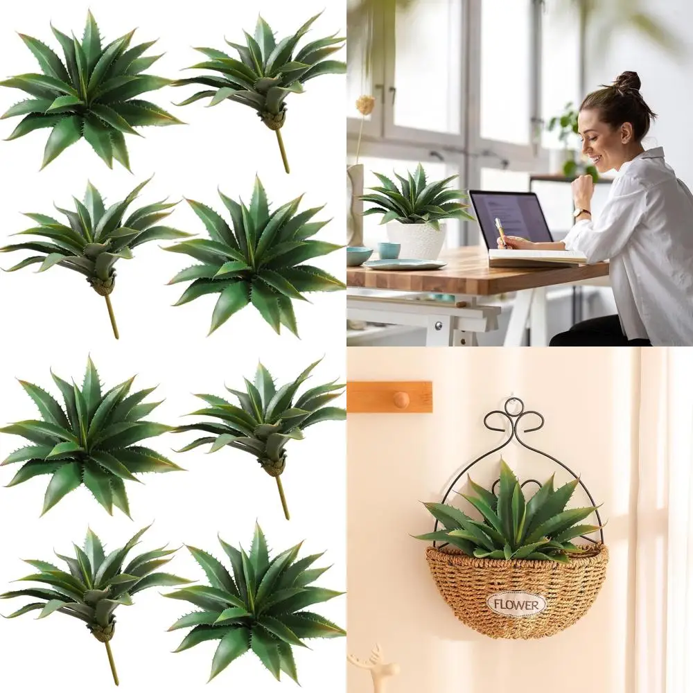 

12,5 реалистичных искусственных суккулентов, алоэ-растения, без горшков, набор из 4 штук для дома, свадьбы, фестивалей