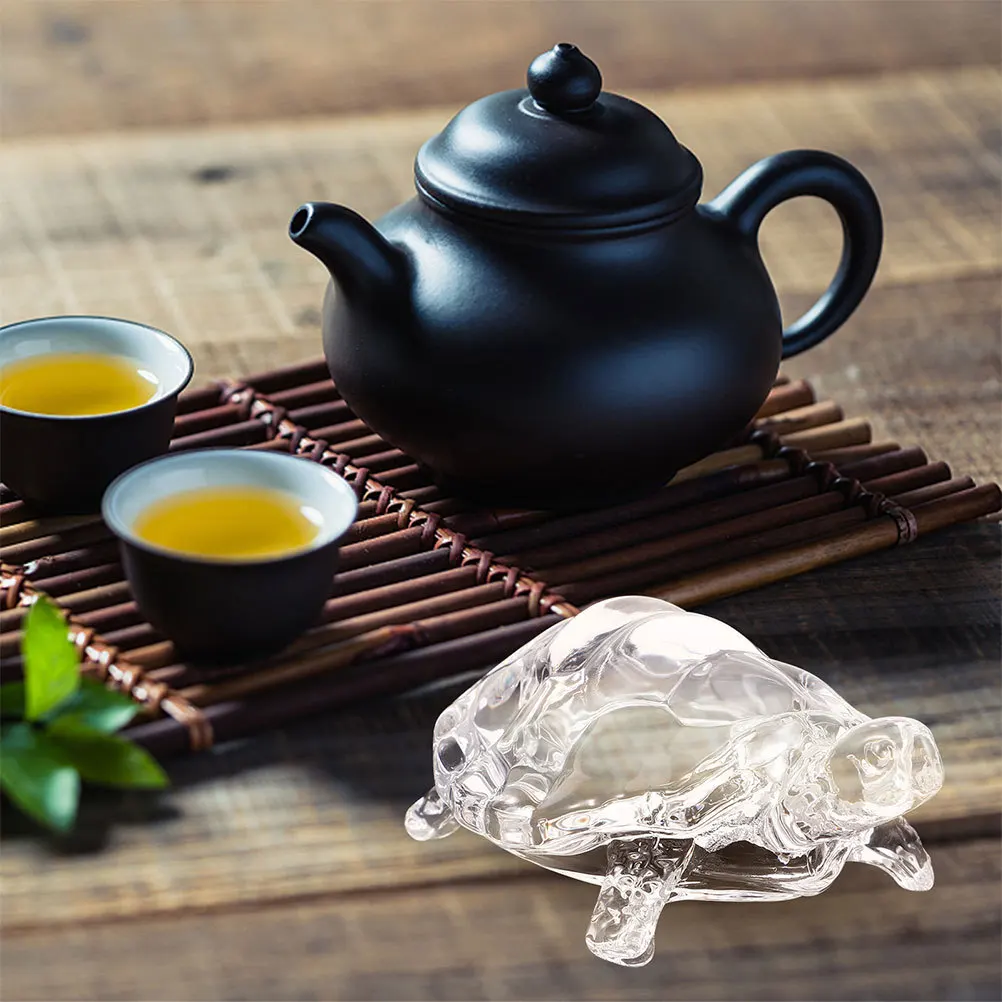 

2Pcs Glass Turtle Ornament Chinese Decor Statue for Desk Home Office Decoration Lucky Elegant Miniature