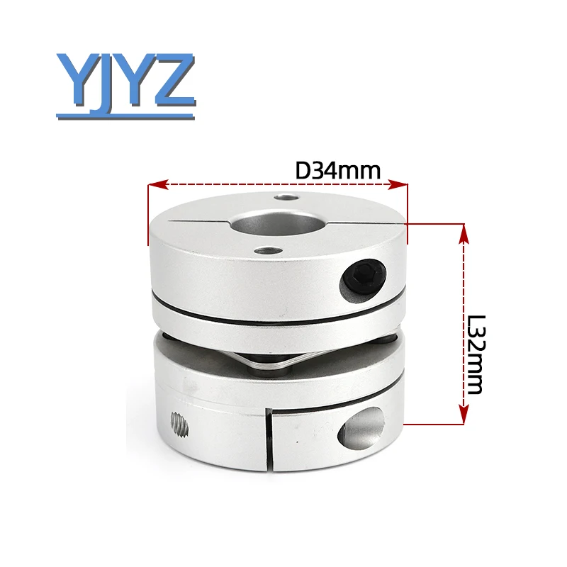 

Aluminum Alloy D34L32 Single Diaphragm Coupling Elastic Joint D34mm L32mm Ball Screw Step Servo Motor Encoder Computer FA Parts