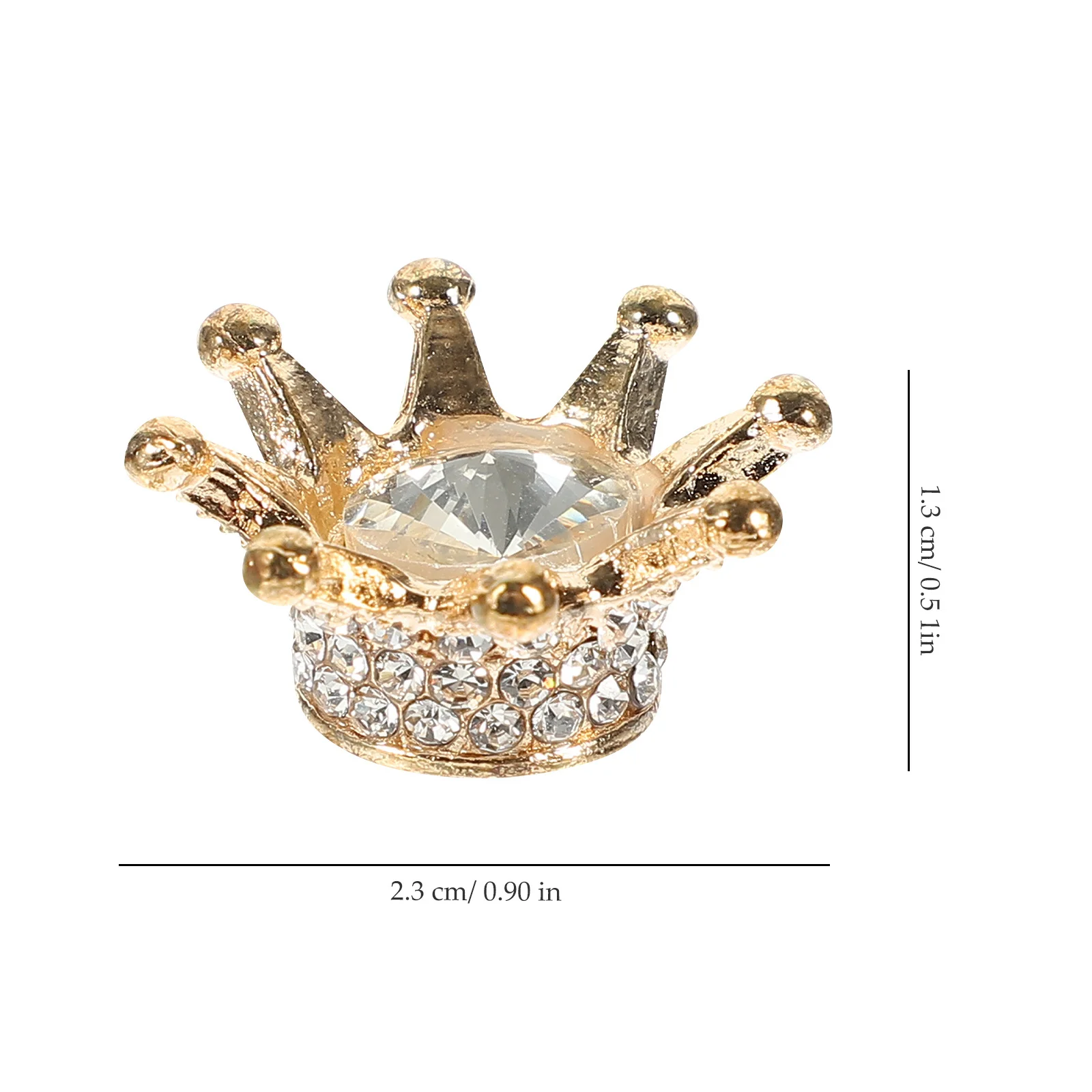 10Pcs Crystal Crowns Beads Charm Jewelry Making DIY Accessories for Necklace Bracelet Shape Decorative Embellishment