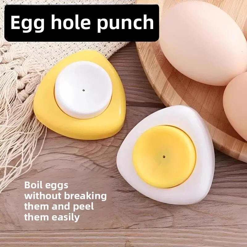 Egg Piercer Tool Easy Peel Boiled Eggs Egg Hole Puncher Prevent Cracking Kitchen Gadget for Breakfast Meal Prep Home Cooking