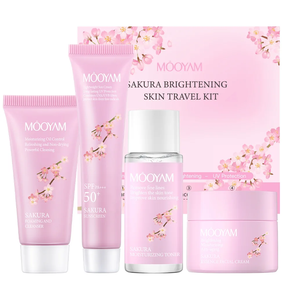 

Sakura Hydrating Set 4-piece Facial Care Anti-Wrinkle Moisturizing Hydrating Brightening Skin Tone Firming Facial Skin Care