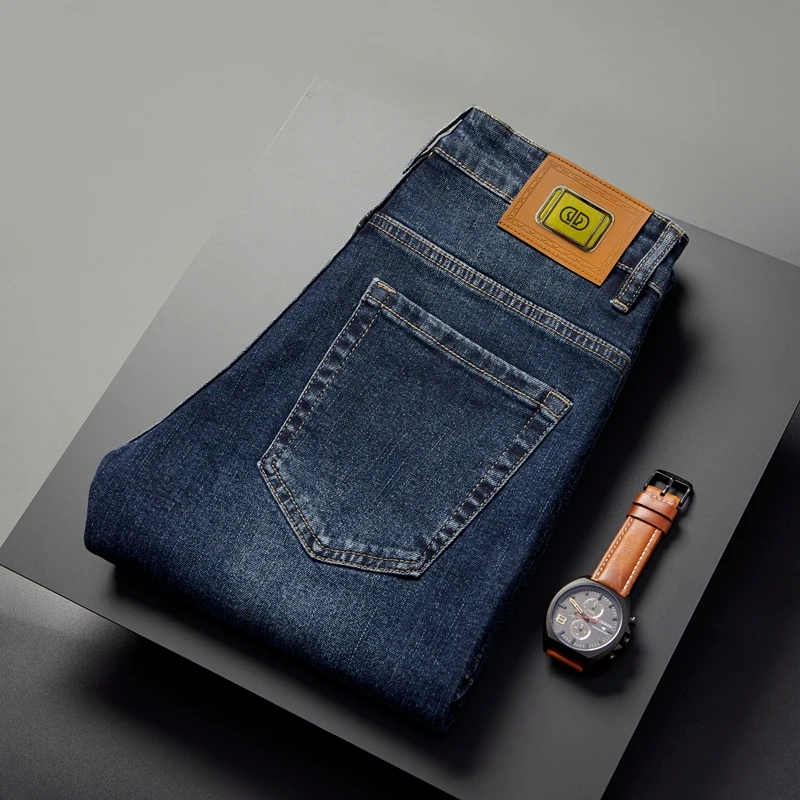 Jeans Herren Frühling und Herbst neue Mode Klassiker Business Casual All-Match schlanke gerade lange Hosen