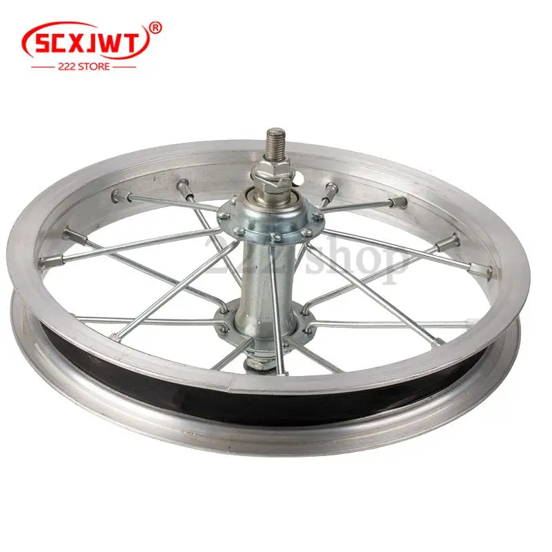 عجلة دراجة من سبائك الألومنيوم حافة عجلة 12 بوصة محور عجلة الدراجة ملحقات تجميع العجلات الأمامية