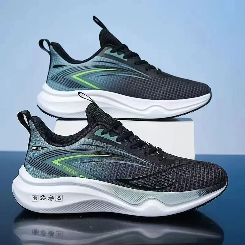 New Running Shoes Summer Tenis Masculino New Fitness Test Middle School Students Bounce Cushioning Sneakers Men's Shoes image 2