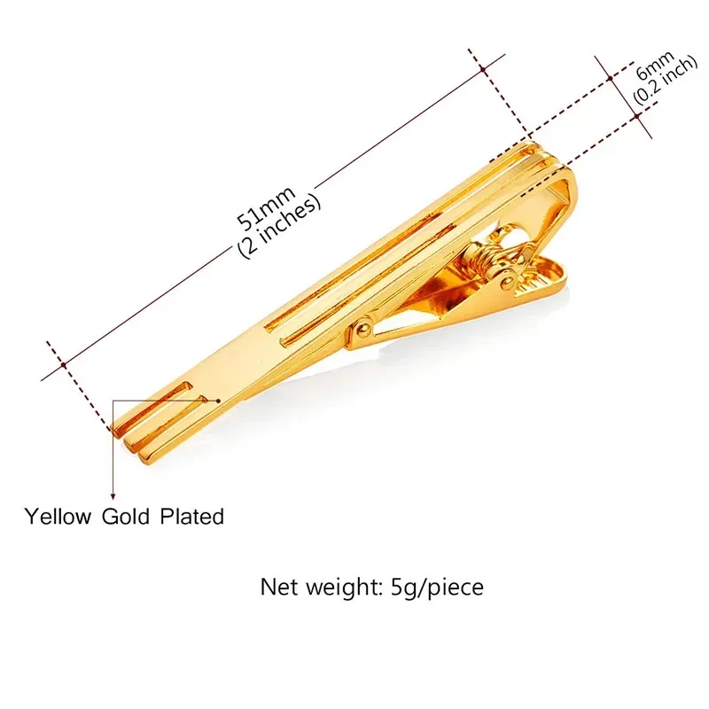 Tie Clip Sets for Man Flat Band Classic Design Multiple Metal Color Tieclip Set Business Men Jewelry Set Gift for Him