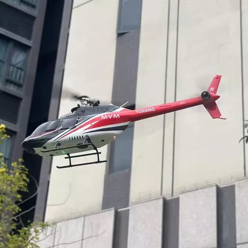 YuXiang F08 Bell 206 1/27スケール RCヘリコプター デュアルブラシレスモーター 6CH 光流式ポジショニング 6軸ジャイロ搭載 初心者向け