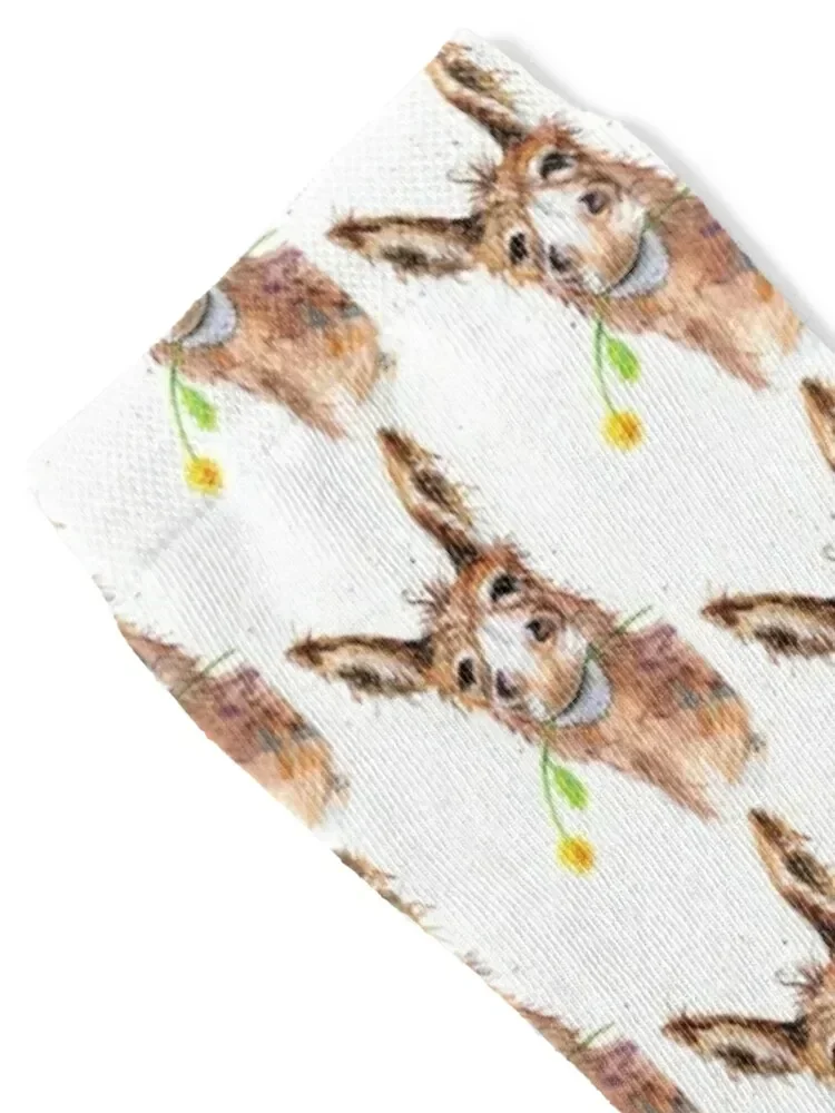 حمار صفيق لطيف مع جوارب على شكل زهرة هدايا عيد الميلاد الجمالية للأطفال جوارب للرجال والنساء #2