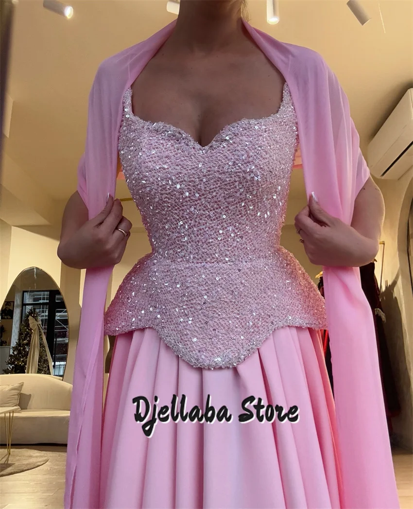 Elegant Pink Women Mermaid Evening Dresses Sleeveless Prom Party Gowns Beading Diamonds Party Vestido De Noche Customized