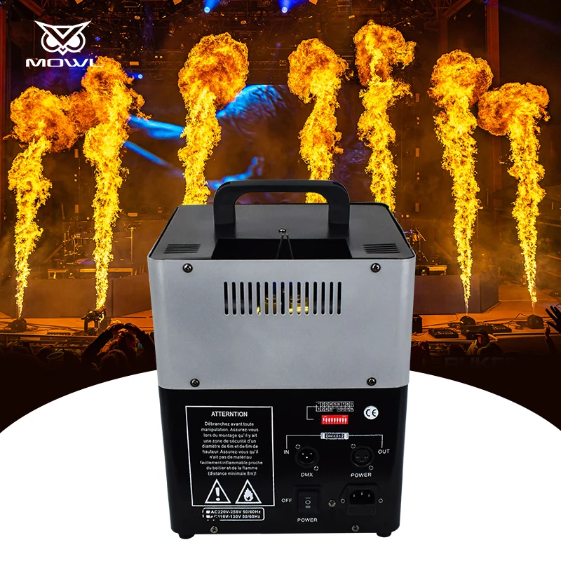 200w Dual-Head Fire Flame Machine Performance Party Equipment DMX Controls the Real Flame Throwing Machine Stage Performance