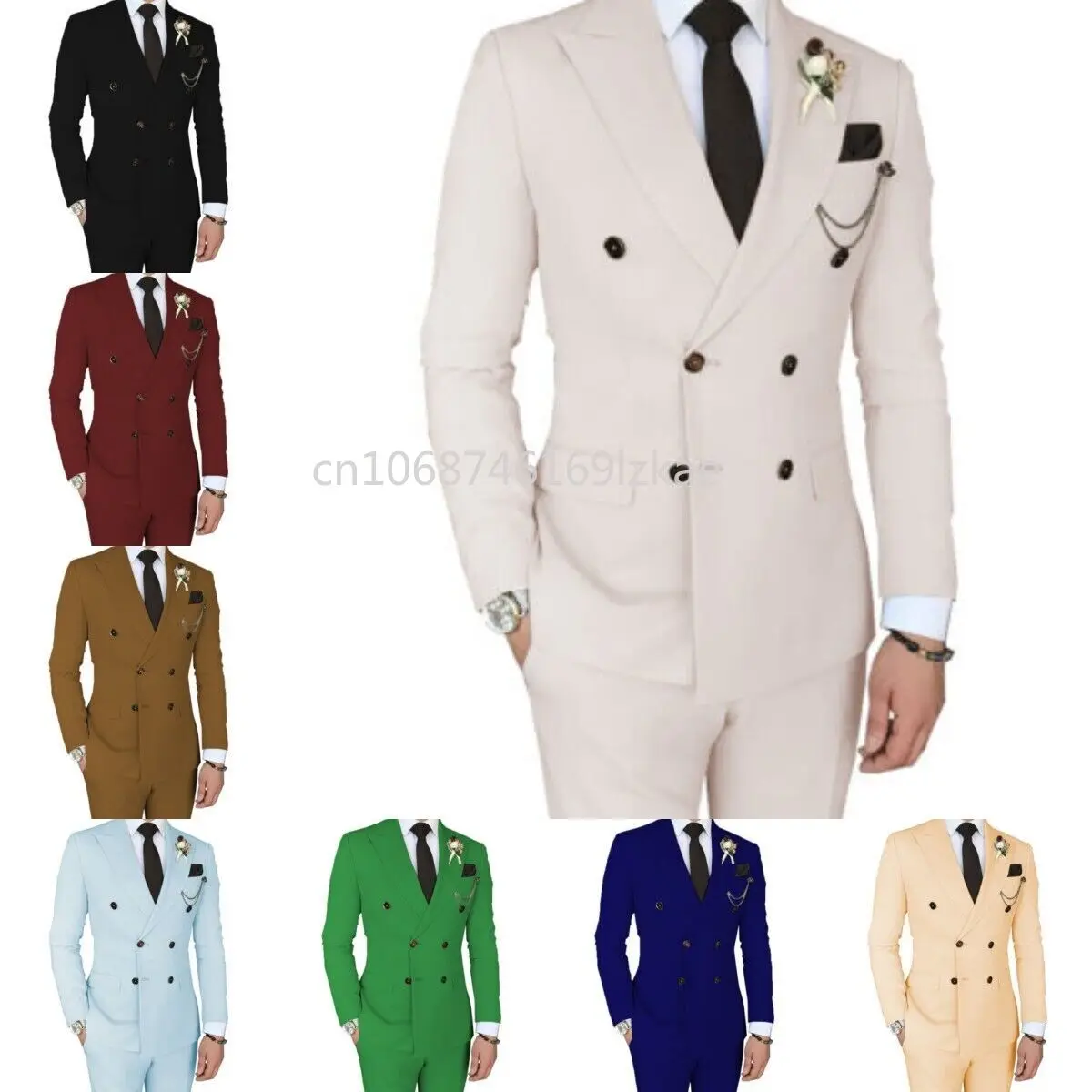 

Mens 2 Piece Suit Groom Wedding Tuxedo Business Blazer+Jacket+Pants Costume Mariage Homme