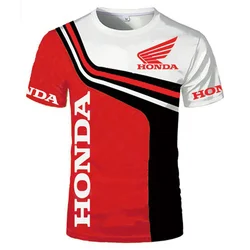 New Honda F1 racing suit in summer 2024 Mountain off-road vehicle motorcycle round neck short sleeve breathable quick-drying coa