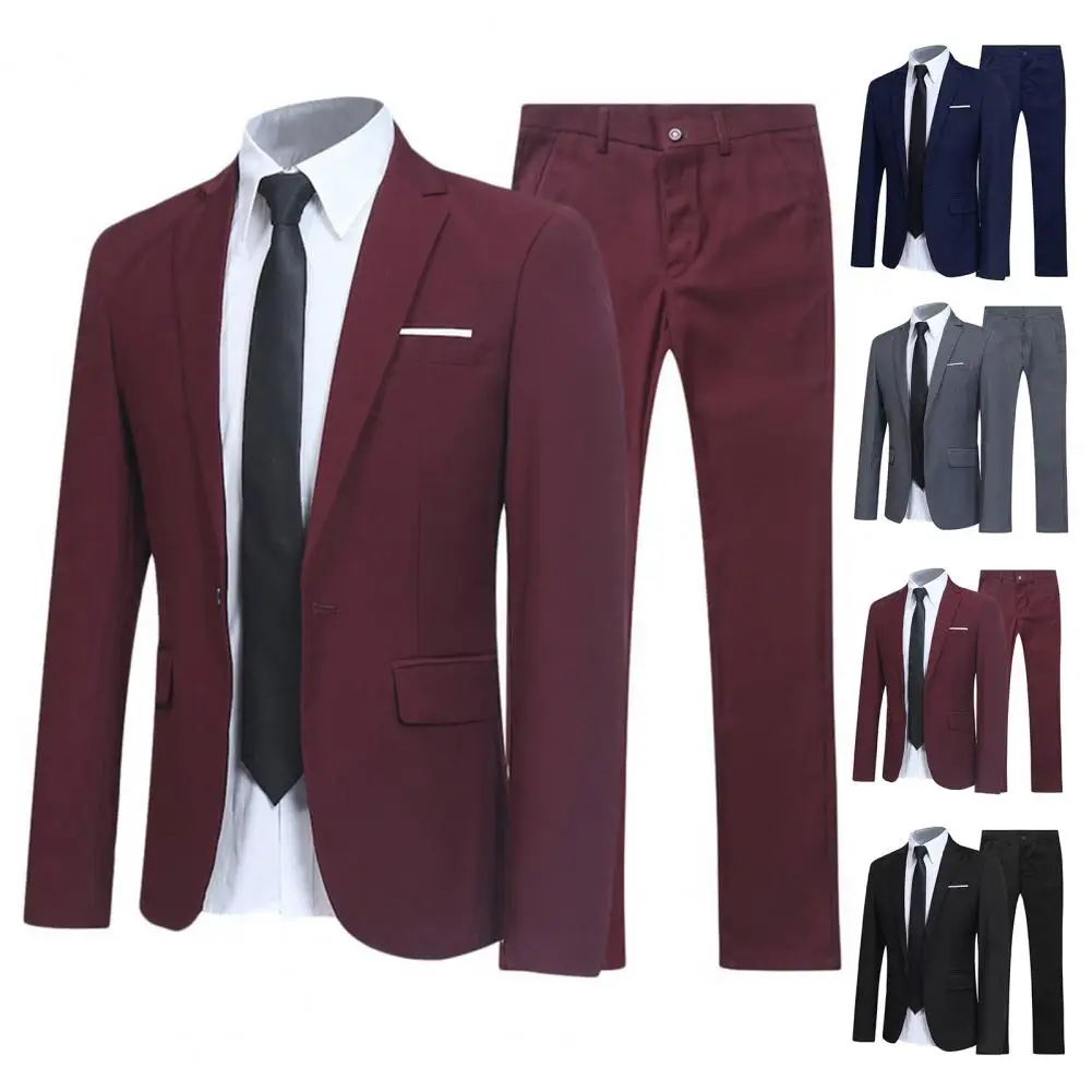 Men's High-quality Suit Business Professional Youth Office Worker Formal Dress Wedding Banquet Gentleman Suit Dress Two-piece