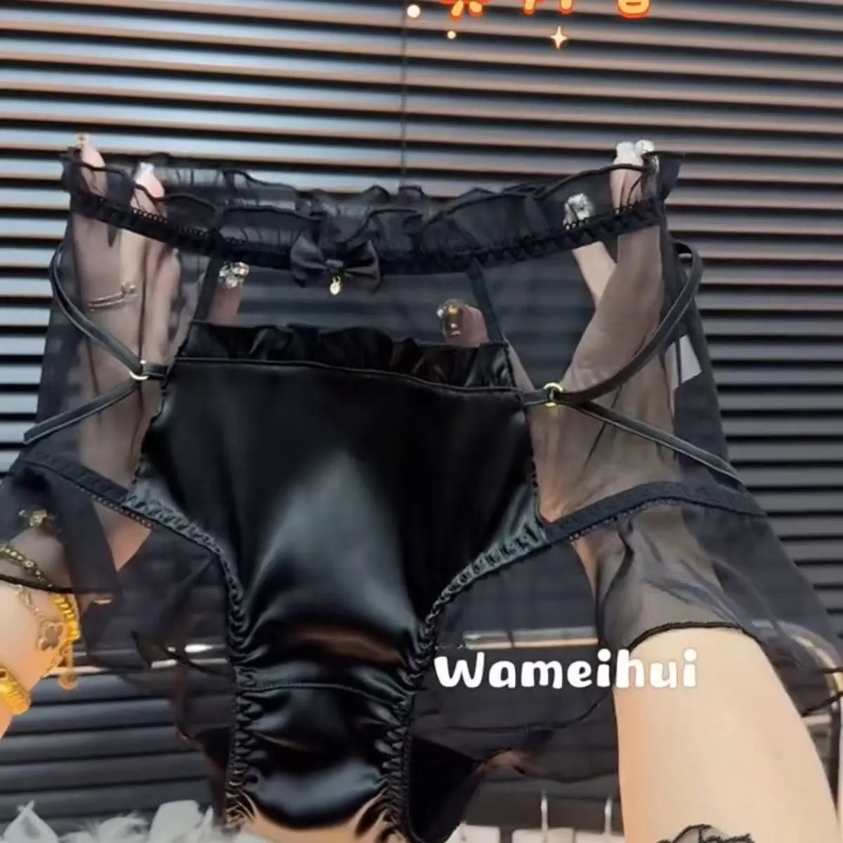 

Sexy Ice Silk Mesh See Through Underwears Panties Plus Size Briefs Lingeries Bottoms