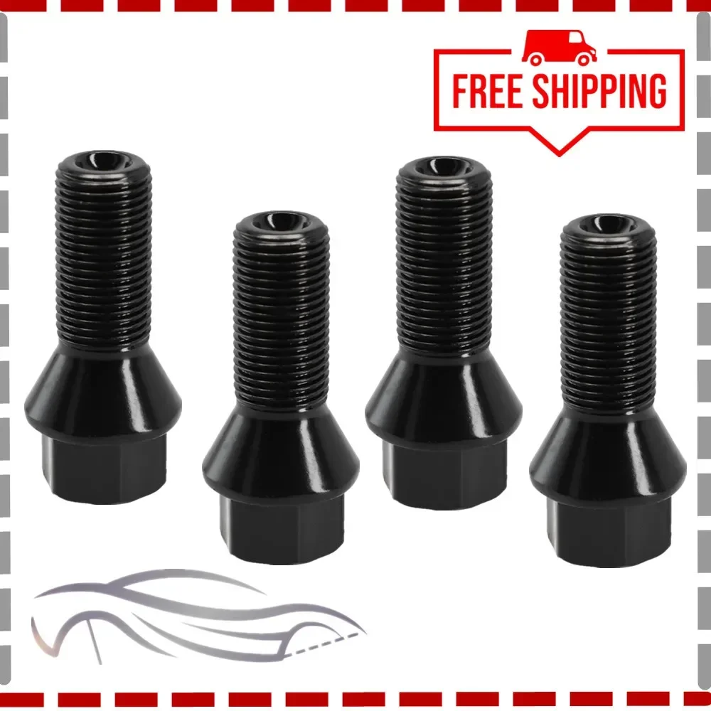 4 PCS 36136781150 Wheel Lug Bolt Nut Black Steel c For BMW E70 / E70N / E71 / F20 / F21 / F22 / F45 / F30 / F31 / F34