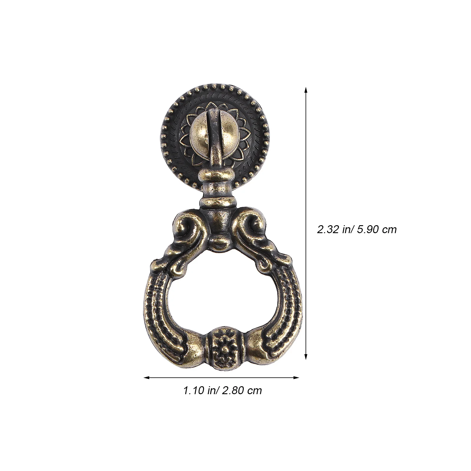 4 قطعة حلقة سحب الرجعية سبائك الزنك مقبض الباب حلقة سحب لدرج باب خزانة مشروبات ديكور المنزل ملحقات أثاث #5