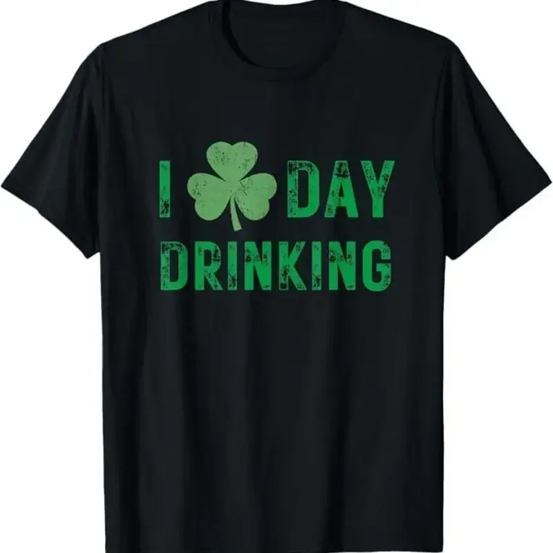 I Love Day Drinking - Shamrock Heart - Love - St Paddy's Day T-Shirt