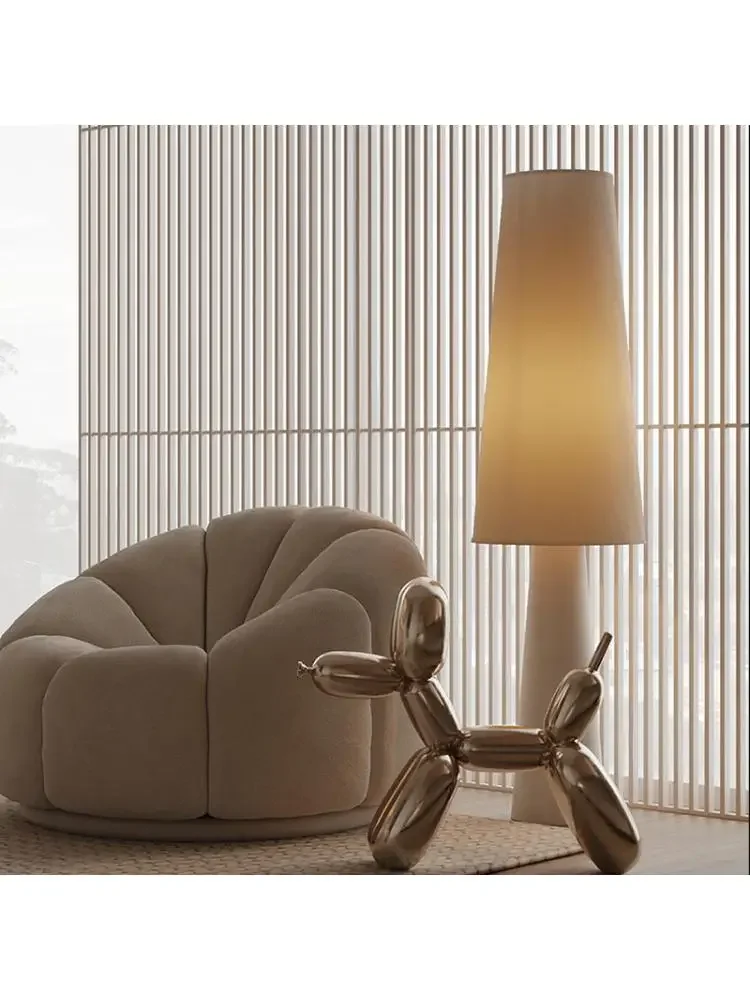 Nordic Minimalist   Cream Style Fabric Led Floor Lamp Living Room Sofa Corner Home Decor Bedroom Bedside Standing Light