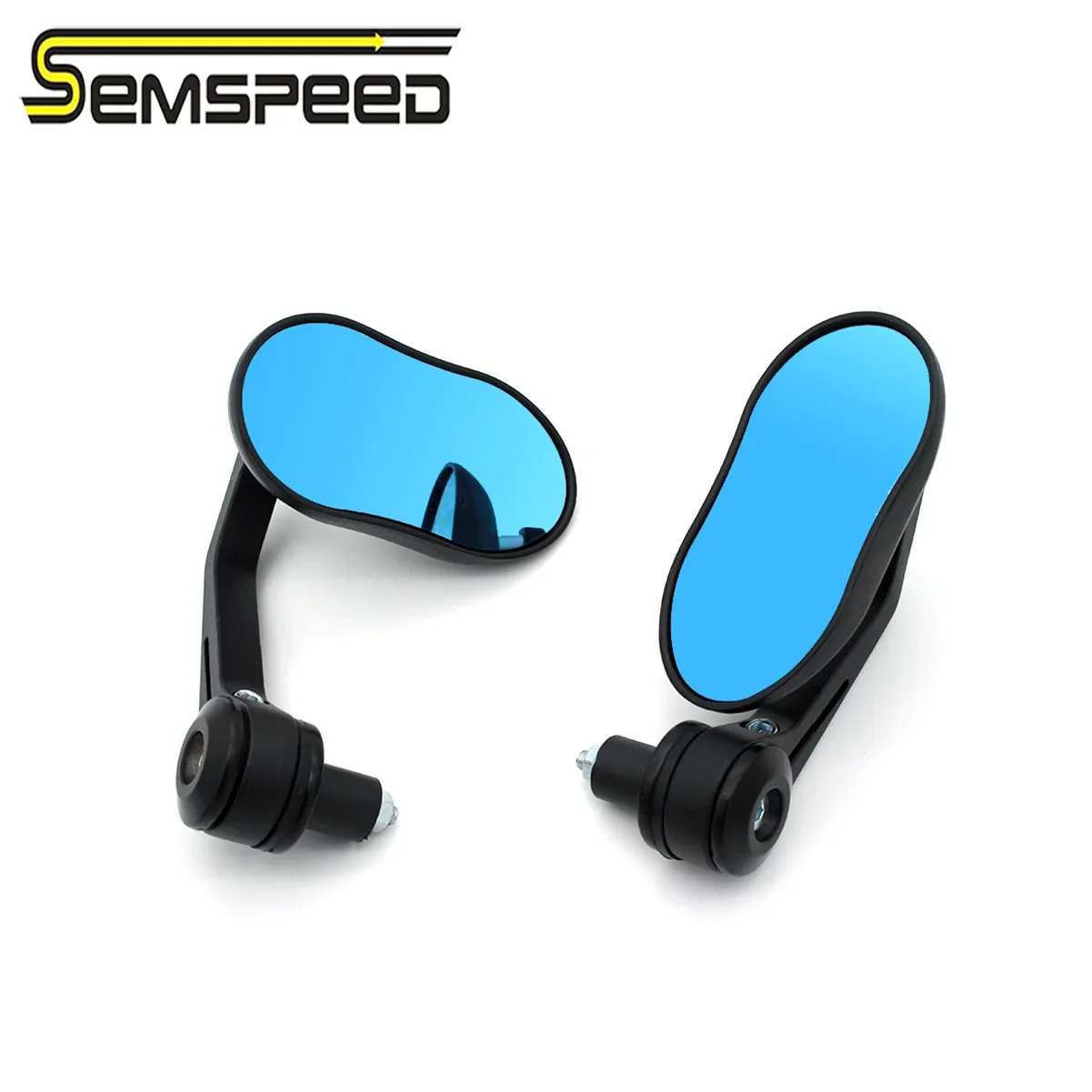 Semspeed Motorcycle Mirror Handlebar Rear View Bar Ends Mirrors For Yamaha R1 FZR400 BT1100 XJR400 XJR1200 MT 07 09 10 FZ 07 09