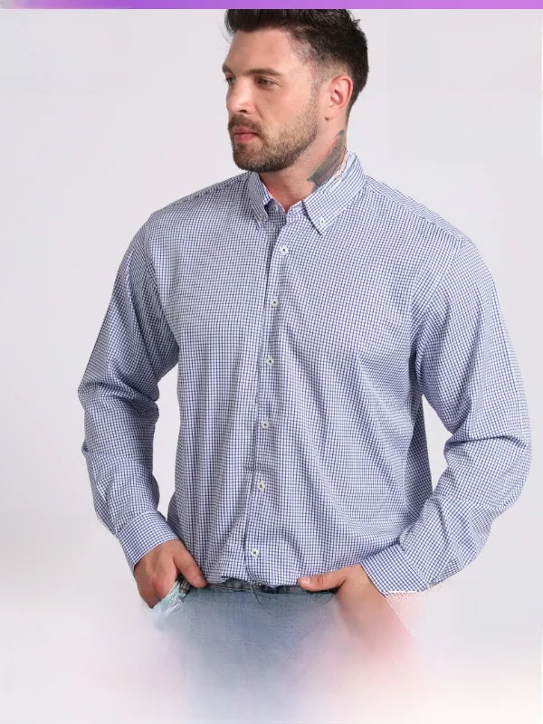 

Large Size Men's Long Sleeve Shirt Digital Print Casual Business Formal Check Stripe Pattern PU Leather Standard Fit Citywalk...