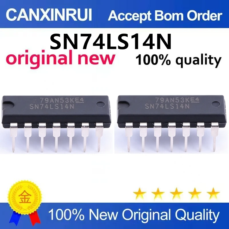 （5pcs-10pcs）Original genuine SN74LS14N PDIP-14 six channel Schmitt trigger inverter chip
