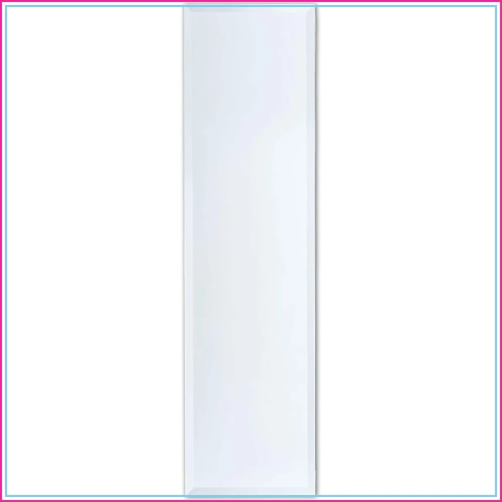 

16" x 60" Frameless Full-Length Rectangle Mirror with 1" Beveled Edge, Wall Mirror