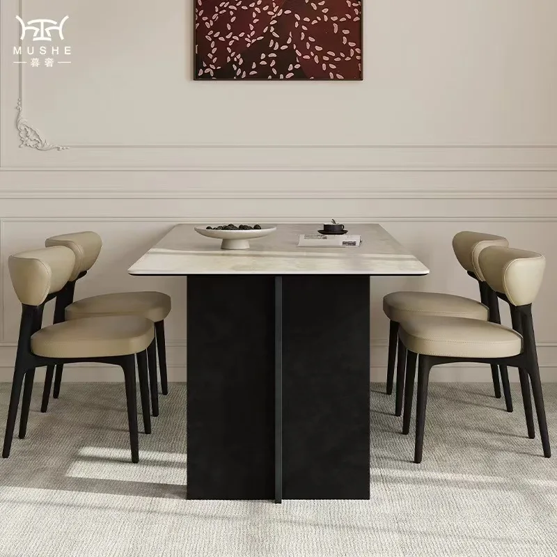 Picture 4: Medieval simple travertine rock slab rectangular high-end minimalist household