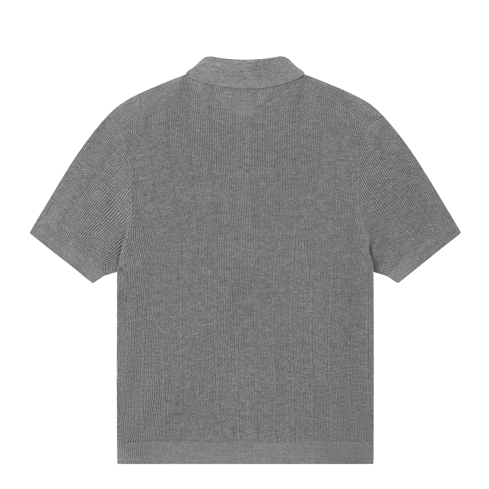 American Retro Commuting Old Money Style Hollow Out Breathable Short Sleeved Polo Shirt Loose Knit