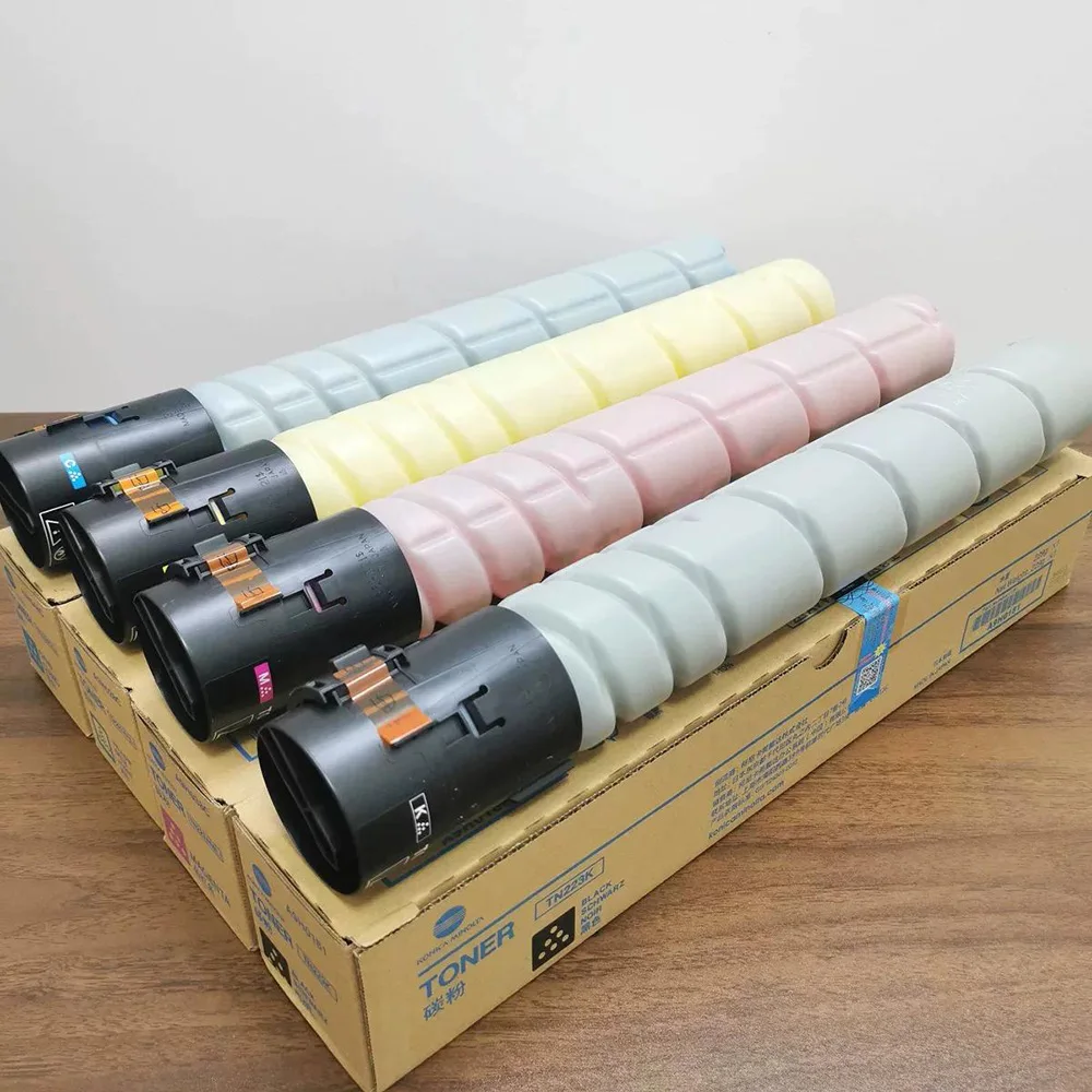 1set 4X TN223 Original CMYK Toner Cartridge for Konica Minolta Bizhub C226 C266 TN223CMYK-H High Capacity Toner