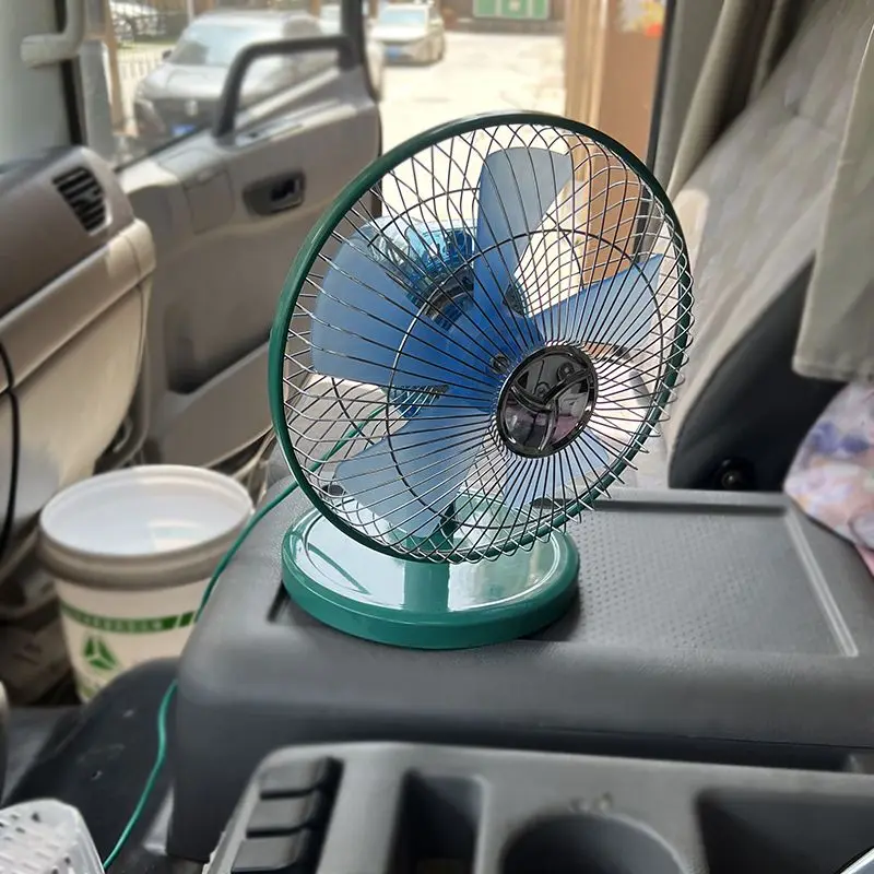 

12V/24V Oscillating Car Fan, Strong Wind & Quiet Cooling for Truck & Van