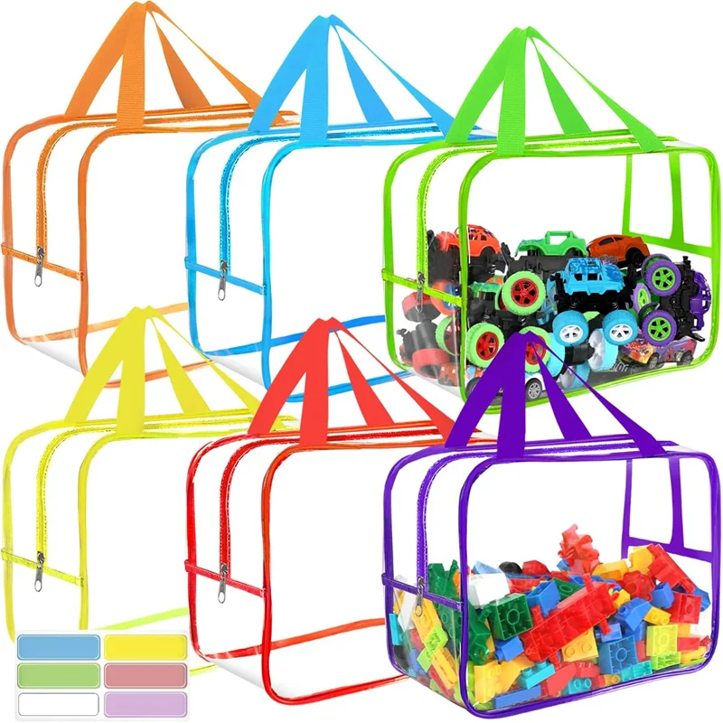 Widen X-Large Storage Bags with Labels Reusable Transparent PVC Board Game Storage Bag Travel Waterproof Organizer Bags For Toys