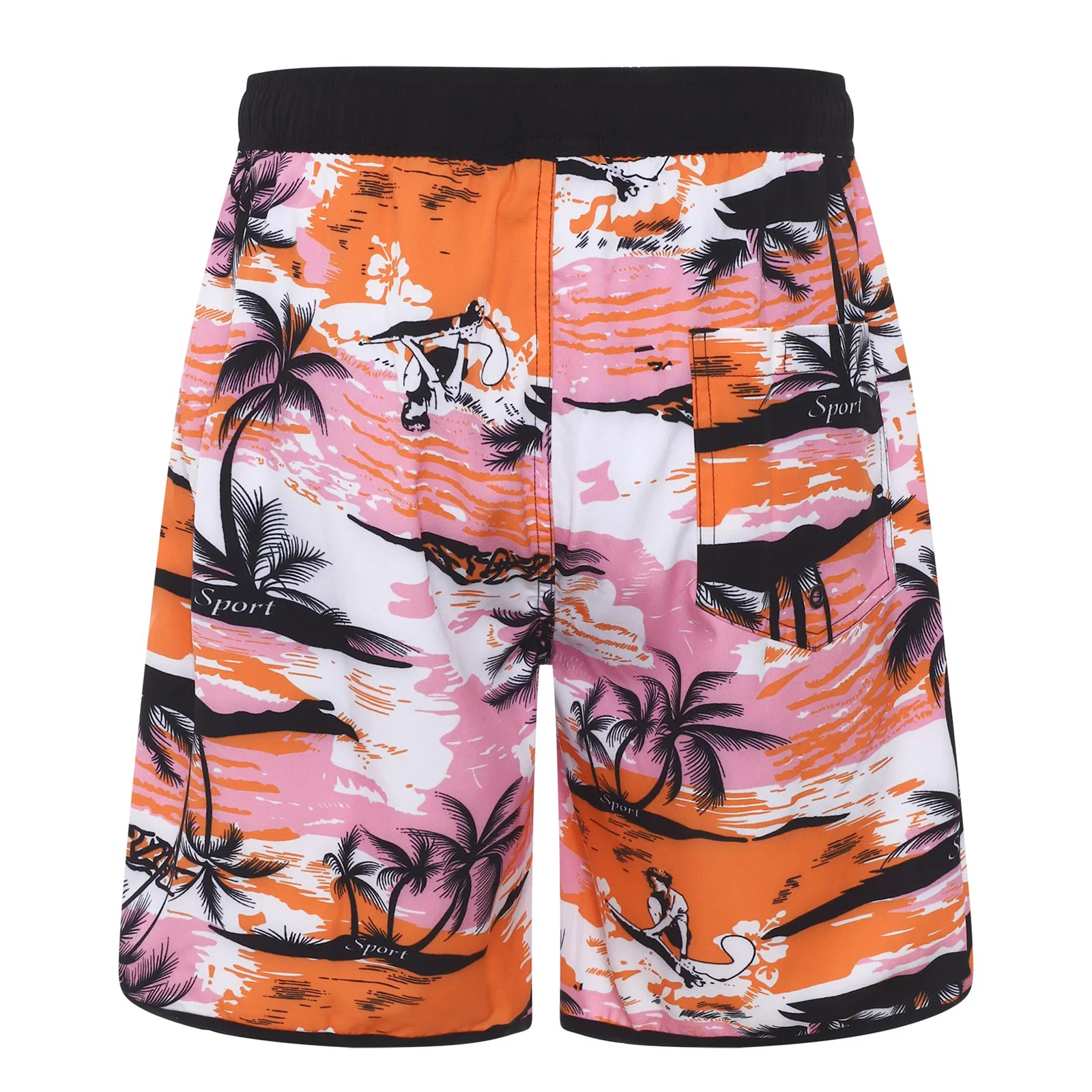 ผู้ชายสไตล์ Tropical พิมพ์กางเกงว่ายน้ําว่ายน้ําท่องชุดว่ายน้ํา Beachwear Quick-Drying กางเกงขาสั้นว่ายน้ําพร้อมกระเป๋ากางเกงขาสั้นฤดูร้อน