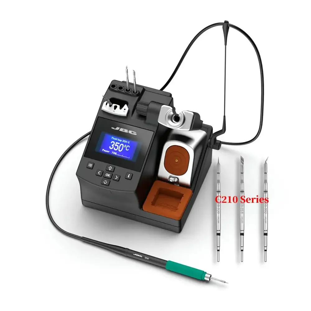 Factory Price JBC C210 Series Replacement Solder Tips Welding Tools T210 Handle Rework Lead-Free CD-2SHQF Soldering Iron Station