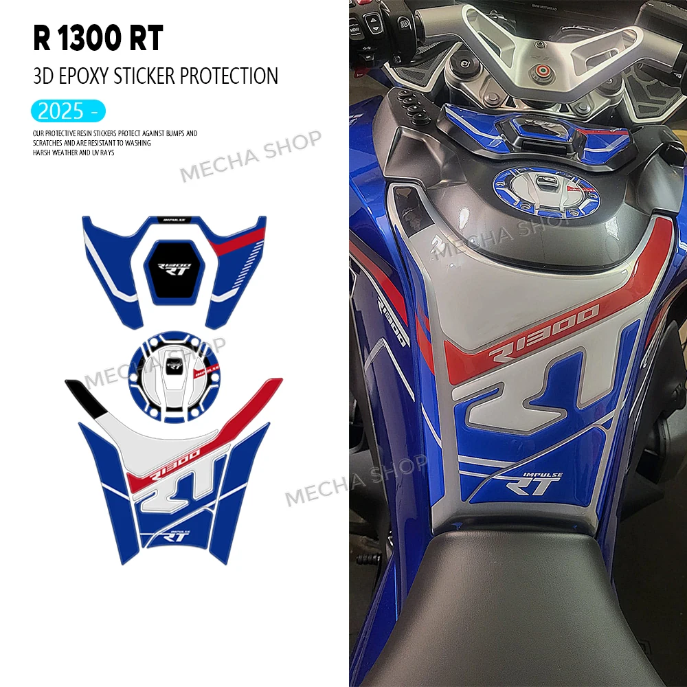 Tank Pad Motorcycle 3D Resin Sticker Protection Kit For R 1300 RT R1300RT 2025